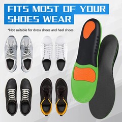 Pair High Arch Support Orthotic Shoe Insoles Inserts Flat Feet Plantar Fasciitis