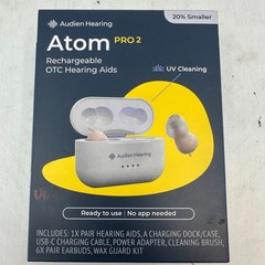 Audien ATOM PRO 2 Wireless Rechargeable OTC Hearing Aids