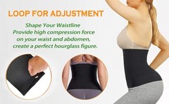 Waist Trainer with Loop Design, Tightness Adjustable & Non-Slip, Plus Size, pack