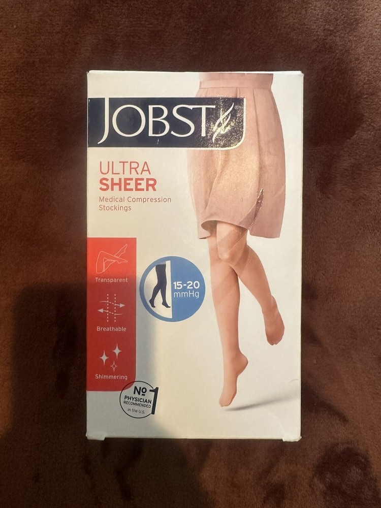 Jobst Ultra Sheer Medical Compression Stocking 15-20mmHg Sz#XL Dark Grey