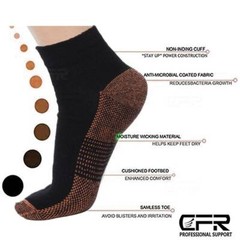 1-3 Pairs Copper Compression Socks Plantar Fasciitis Arch Ankle Running Support