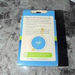 Walgreens Heavy Duty Reinforced Skid Resistant Cane Tips 7/8 in Black 2 Pack