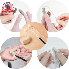 10 PCS Hearing Aid Cleaning Kits Hearing Amplifier Brush Tools Earbuds Headphone