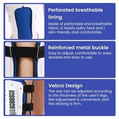 Adjustable Knee w/Static Ankle Foot Orthosis Support Lower Limbs Brace