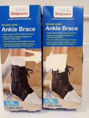 Walgreens-Deluxe Laced Ankle Brace(s)- L/XL-(L or R) Foot- combo bonus Buy!