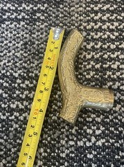 Vtg. Art Deco Art Nouveau Brass Handle Replacement Only Floral For Walking Cane