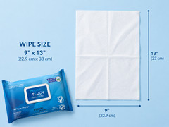 Adult Wet Wipes Extra Large 9″ x 13″ Soft Washcloths 12 Pack (Not-Flushable)