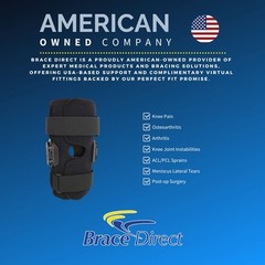 External Deluxe ROM Hinged Knee Brace with Compression Wrap and Open Patella