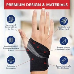 Adjustable Wrist Brace Perfect for Women & Men Support Wrap Strap Hand Carpal