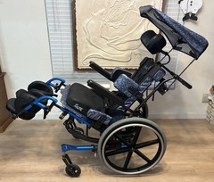Quickie IRIS Tilt-in-Space Wheelchair 19×19 Frame 300lb Cap Sunrise Medical Blue