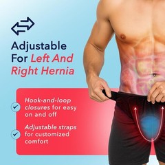 Dr. Arthritis Inguinal Hernia Support Belt for Men & Women – BLACK – MEDIUM