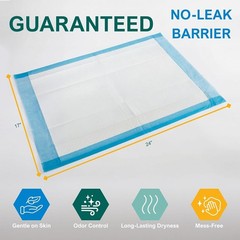 Medpride 100-Count Disposable Underpads 17“ x 24“ – Super Absorbent Protection