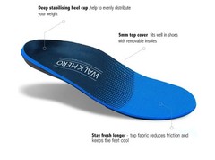 Walkhero Orthotic Insoles Comfort Support Plantar Fasciitis Men’s 15-15.5