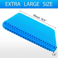 Hvllyan Gel Seat Cushion for Long Sitting (Thick & Extra X-Large, Blue