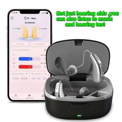 HighPower Bluetooth Rechargeable Hearing Aids For Seniors Fit Severe HearingLoss