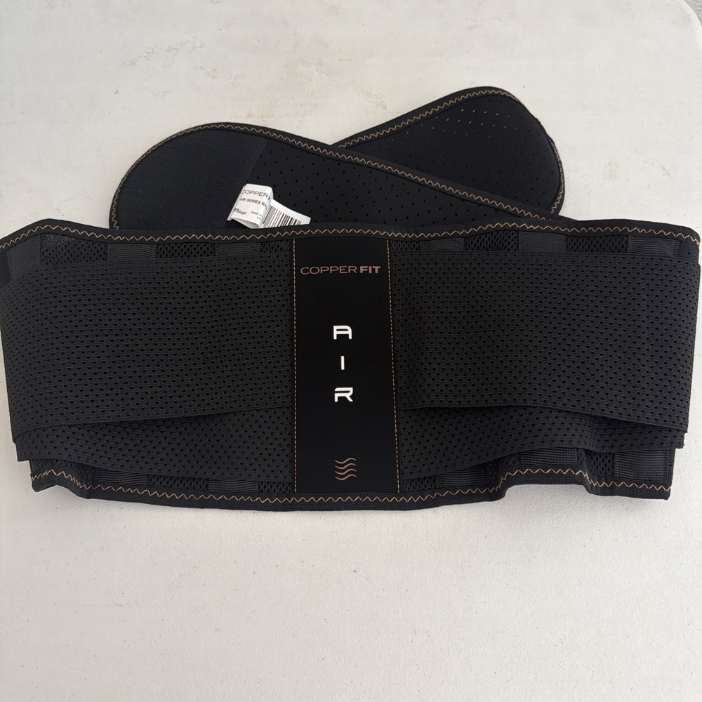 Copper Fit Elite Back Support Air Flow Back Brace- 30“-50“ Waist Cir Open Box