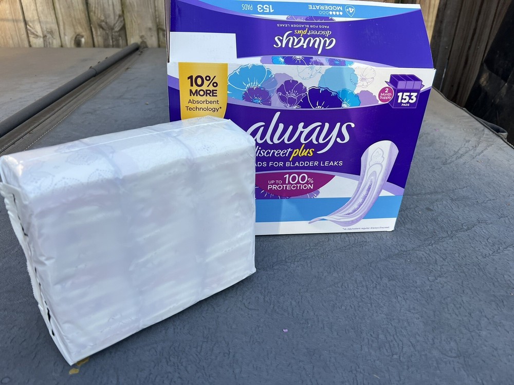 Always Discreet Plus 4+ Moderate Bladder Leaks 51 Pads – You Get A Pack Of 51