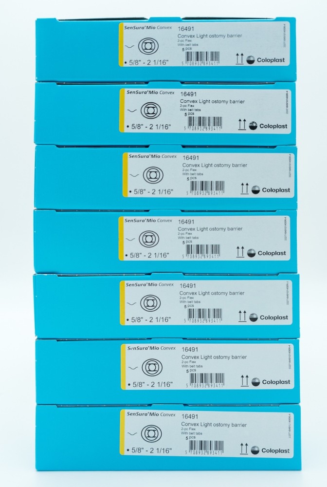 Coloplast SenSura Mio Convex Light Ostomy Barrier Flex REF 16491 Box/5 Exp 2027
