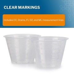 Medi-Pak Medicine Cup 1 oz. Clear Polypropylene Single Patient Use -100/Pack