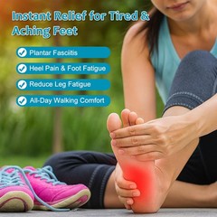 Memory Foam Insoles for Men & Women – 6-6.5 Women/4-4.5 Men, Black