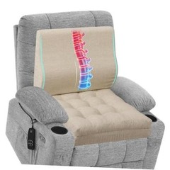 Memory Foam Recliner Cushions 20x20x5 Inch (Pack of 1) Beige (Recliner Chair)