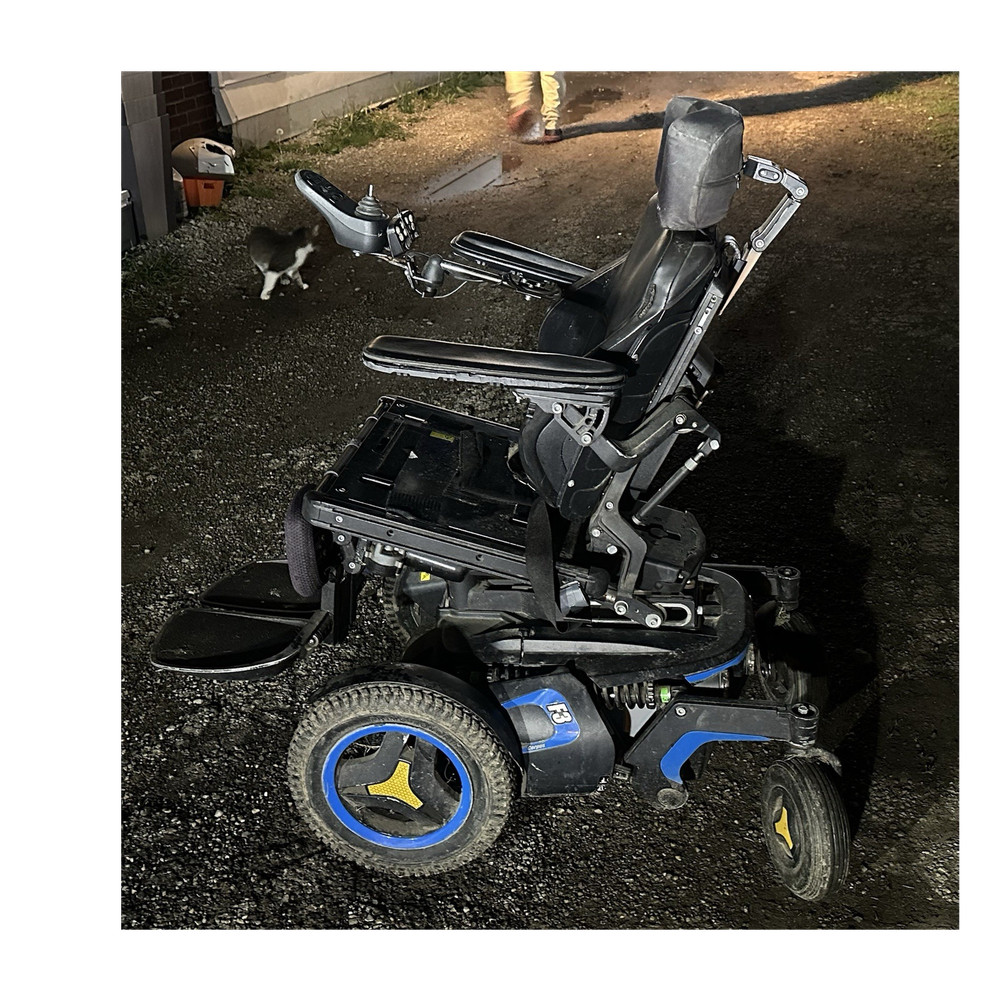 Permobil F3 Power Wheelchair Electric Adjustable Reclining Joystick Black Blue