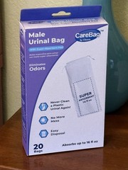 CareBag Super Absorbent Male Urinal Bag 20 Count