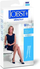 JOBST UltraSheer Thigh High CT Silicone Dot Band 15-20 mmHg Classic Black Medium