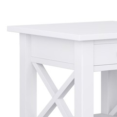 Simplihome Kitchener End – 21 Inch Wide Solid Wood Square Accent Drawer And