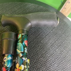 Adjustable Folding Cane with Ergonomic Handle, Lightweight, Sturdy Flowers
