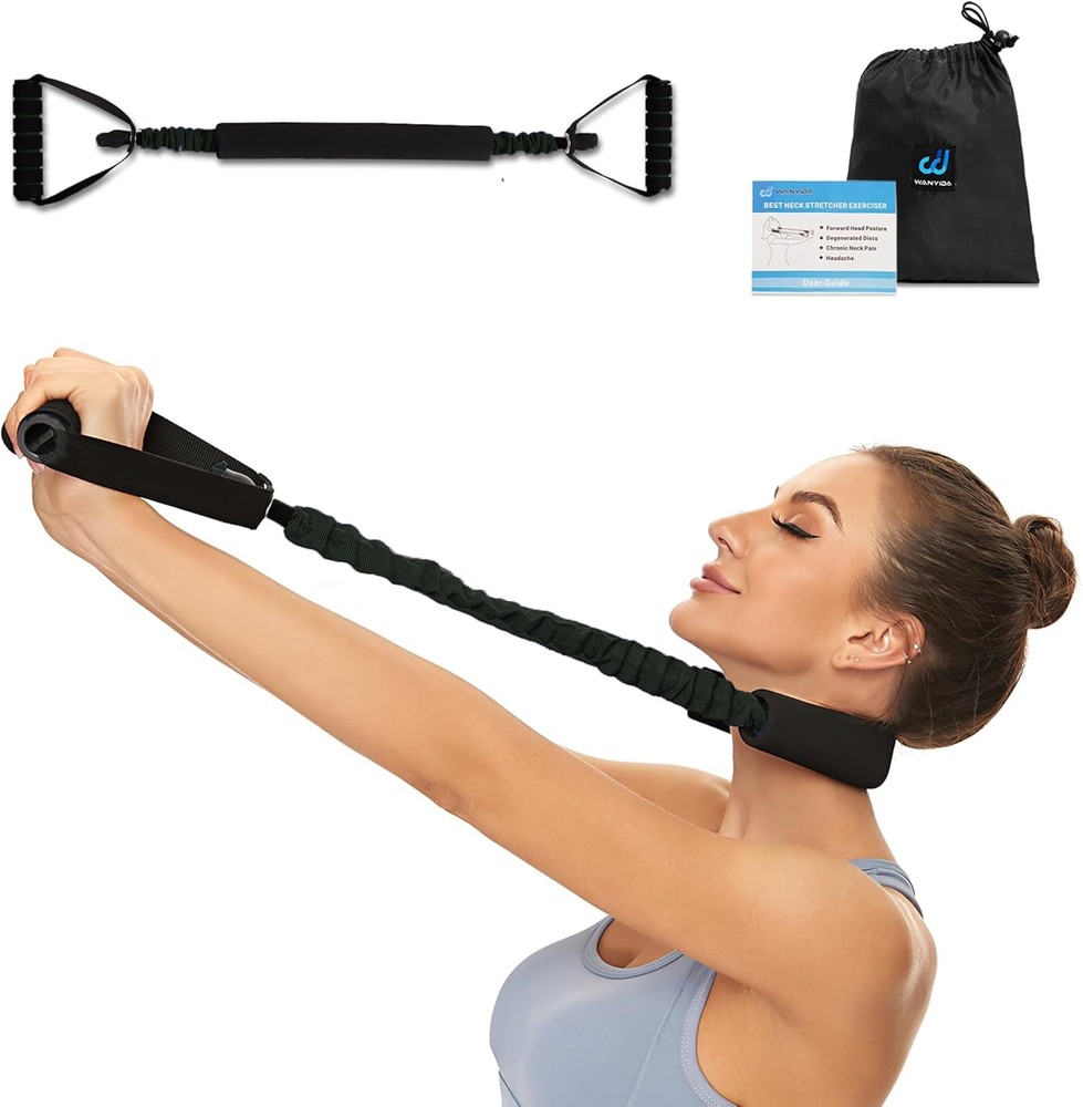 Neck Stretcher Exerciser, FSA/HSA Eligible, Cervical 30-35 Pounds, black