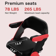 Red 1000W Mobility Scooter 35Mile Range 4-Wheel Basket Portable Wheelchair Fold