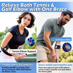 Tennis Elbow Brace for Men & Women – Adjustable Elbow Strap for Tendonitis, T…