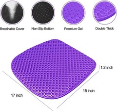 17″ x 15″ Large Gel Seat Cushion – Breathable & Non-Slip for Ultimate Comfort