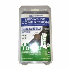Compression Socks Knee High Open Toe Beige Stocking Support 18-22 mmHg Italy Pai