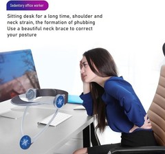 Cervical Collar Made of Plastic for Correcting Forward Head Posture and Relievin