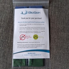 NEW 3 PACK BioSkin Ear-loop Face Mask with Nose Piece – Blue Black Green- 12786F