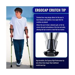 Ergobaum 7G by Ergoactives. 1 Pair (2 Units) of Ergonomic Forearm Crutches – …