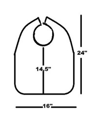 Adult Bibs 2 Pack Special Needs Elderly Handmade Reversible Blue NEW