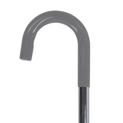 Cane Round Handle Blue Jay Silver with Vinyl Comfort Grip
