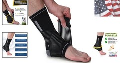 Adjustable Ankle Support Brace Black, Size L, 1 Unit