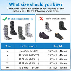 Water Resistant Walking Boot Cover for Orthopedic Boots With Anti-Slip Fractured