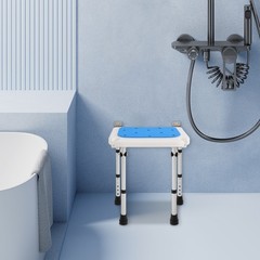 Shower Folding Seat Wall Mount Height-Adjustable Shower Foldable Shower Seat