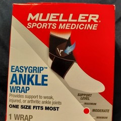 EasyGrip Ankle Wrap Mueller, One Size Fits Most, Moderate Support NEW