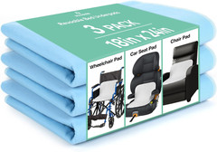 Bed Pads Washable Waterproof, 18″ X 24″ (3 Pack) Incontinence Bed Pads, Waterpro
