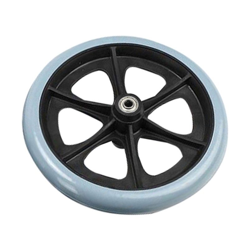 6/8Inch Front Castor Smooth Solid Tire Wheel Wheelchair Replacement Parts