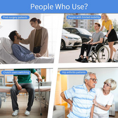 Adjustable Forearm Crutches for Adults–10-Level Height Ergonomic Arm Crutches, A