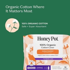 100% Organic Cotton Comfort Cover Incontinence Overnight – 16 ct