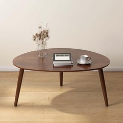 Wayshome Small Oval Coffee Table Mid Century Modern Coffee Table For Living