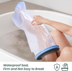 Durable TPU Shower Foot Protector – Extra Large Leg Cast Cover for Comfort